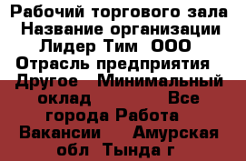 Рабочий торгового зала › Название организации ­ Лидер Тим, ООО › Отрасль предприятия ­ Другое › Минимальный оклад ­ 16 700 - Все города Работа » Вакансии   . Амурская обл.,Тында г.